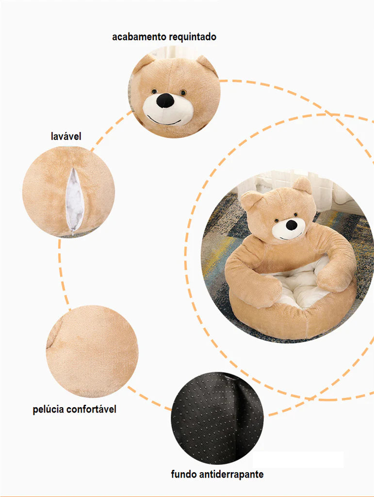 Cama de Pelúcia Pet Bear