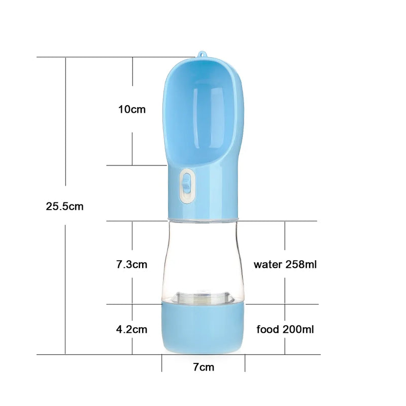 Garrafa Portátil Pet - Agua e Ração - Prático