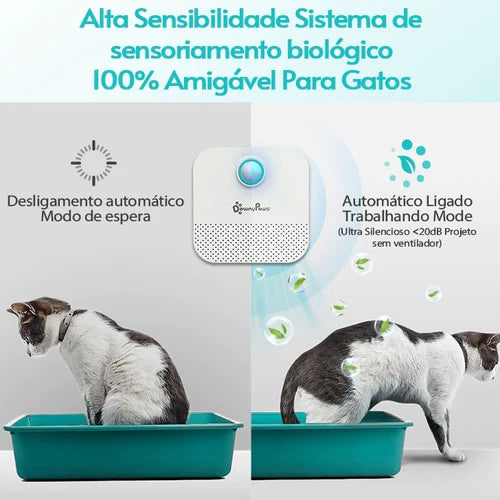 Purificador de Ambiente Inteligente - Controle de Odores para Lares com Gatos