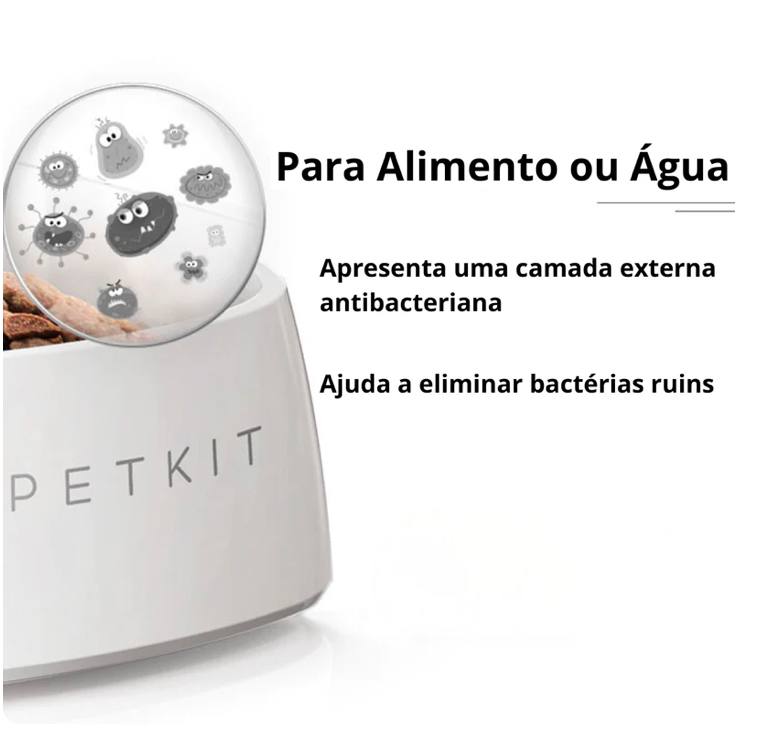 Tigela Inteligente Pet - Antibacteriana e Digital - Moderna